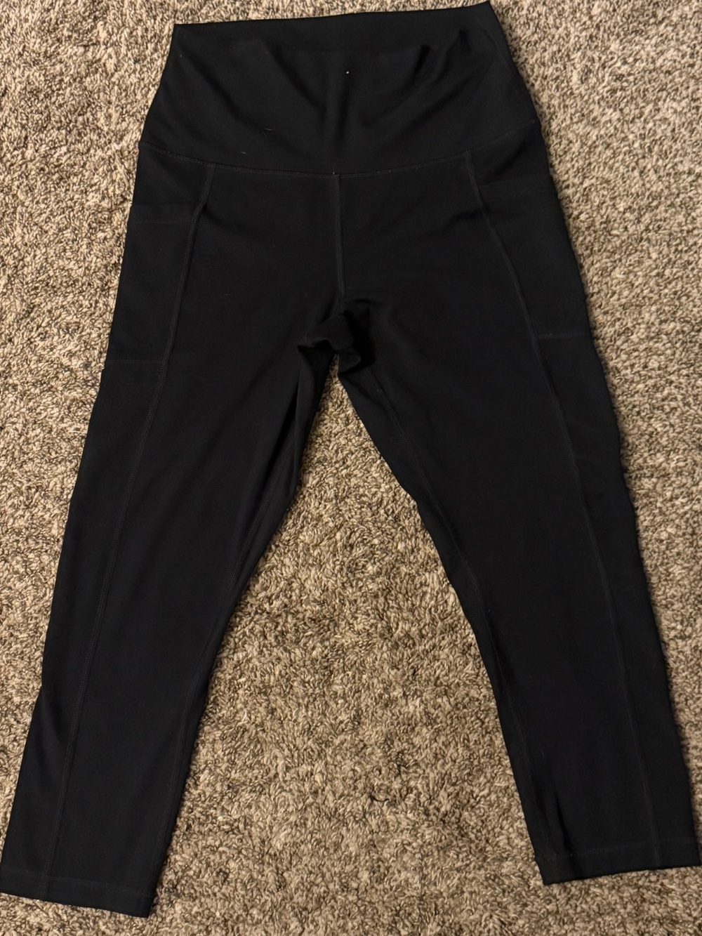 Yogalicious Seamless High-Waist Soft Black Leggings with Pockets